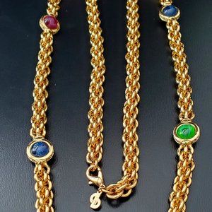 Vintage UNIQUE Christian Dior Gold Plated Necklace